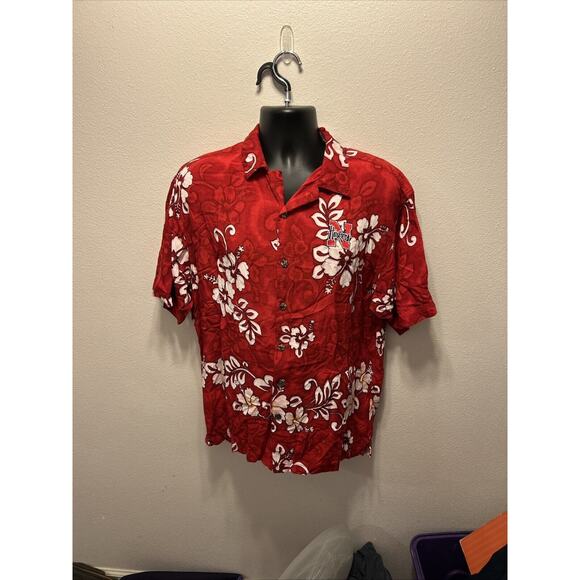Nebraska Cornhusker Hawaiian Button down Shirt Size XL - Picture 1 of 4